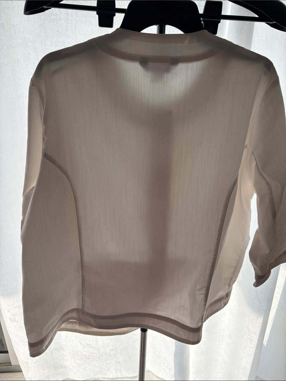 TanJay Creamy white Button-Front Light jacket - Picture 5 of 5